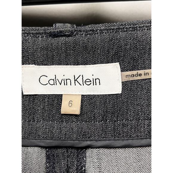 Calvin Klein Jeans Womens 6 Wide Leg Dark Wash Mid Rise‎ Trouser Chambray - Picture 3 of 7